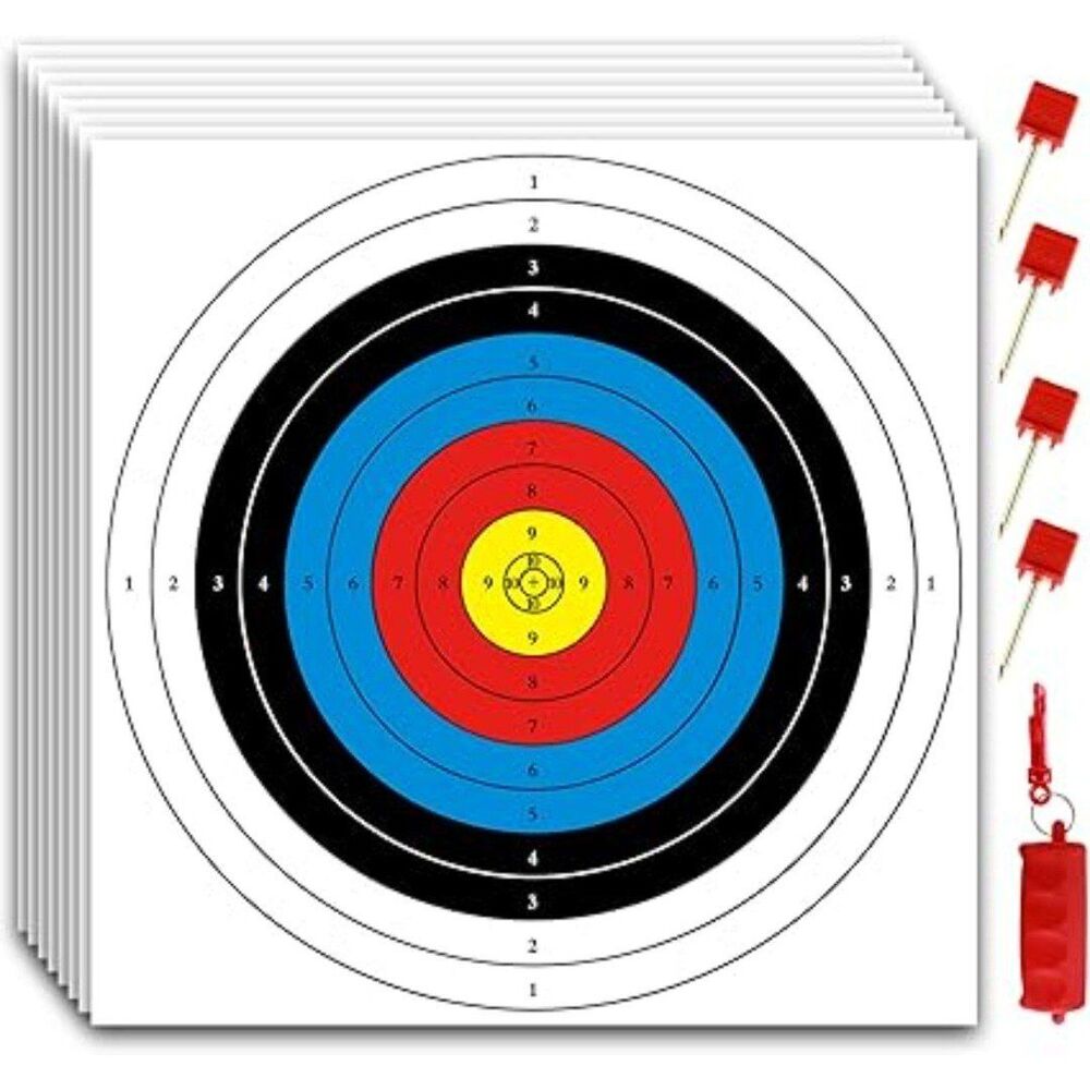 Archery Targets Paper(16x16) 50pcs Bow and Arrow Targets for Hunting Backyard